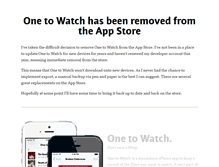 Tablet Screenshot of onetowatchapp.com